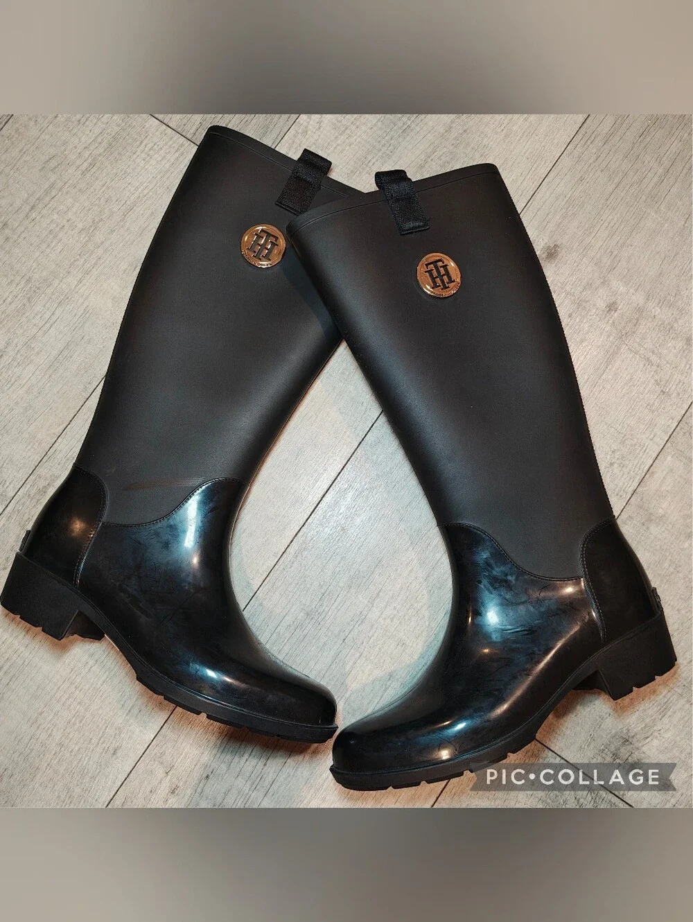💐☔NWOT CHIC TOMMY HILFIGER KARISSA TALL RAIN BOOTS💐☔